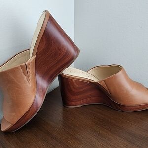 Jessica Simpson Brown Wedge Mules